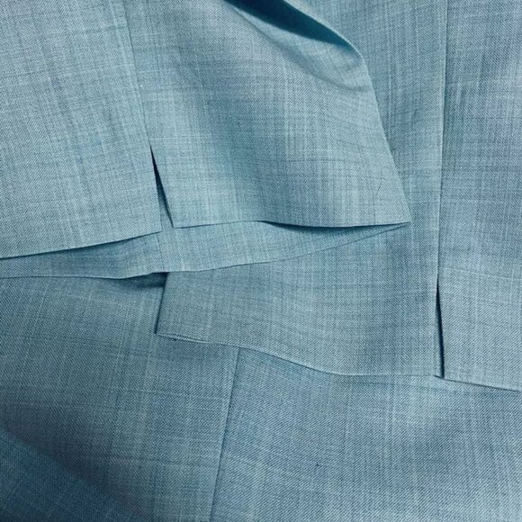 Pendleton Women's Pant Suit Virgin Wool 2 Piece Jacket Blazer Turquoise Blue VTG - Picture 6 of 9